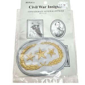 Replica Civil War Insignia Patch Confederate‎ General Officer New